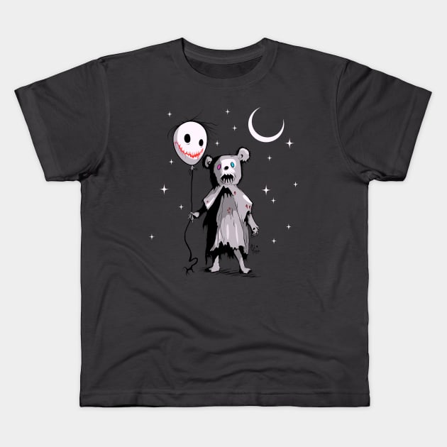 Creep Bear Kids T-Shirt by ArtDiggs